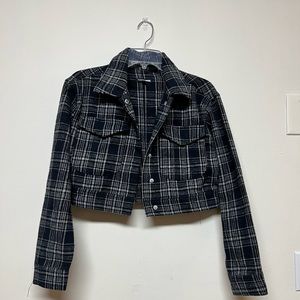 Cropped plaid Fashion Nova Jacket